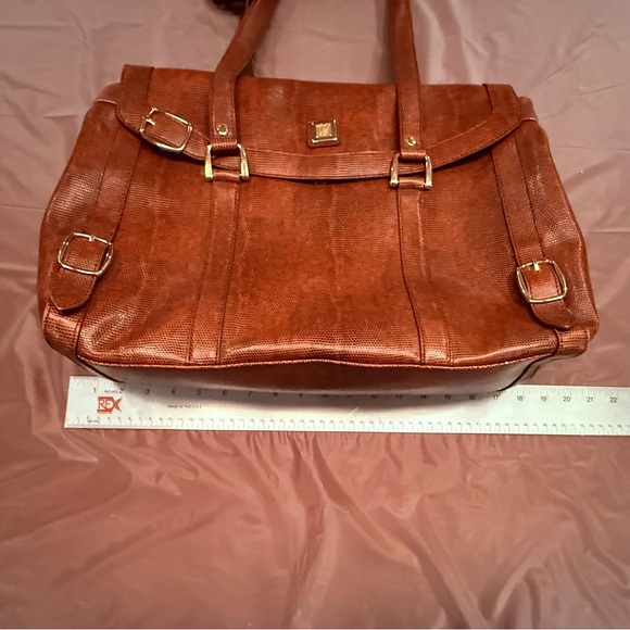 DVF Brown Leather Tote/Laptop Bag w/ Gold Hardware MSRP $428 - Picture 12 of 15